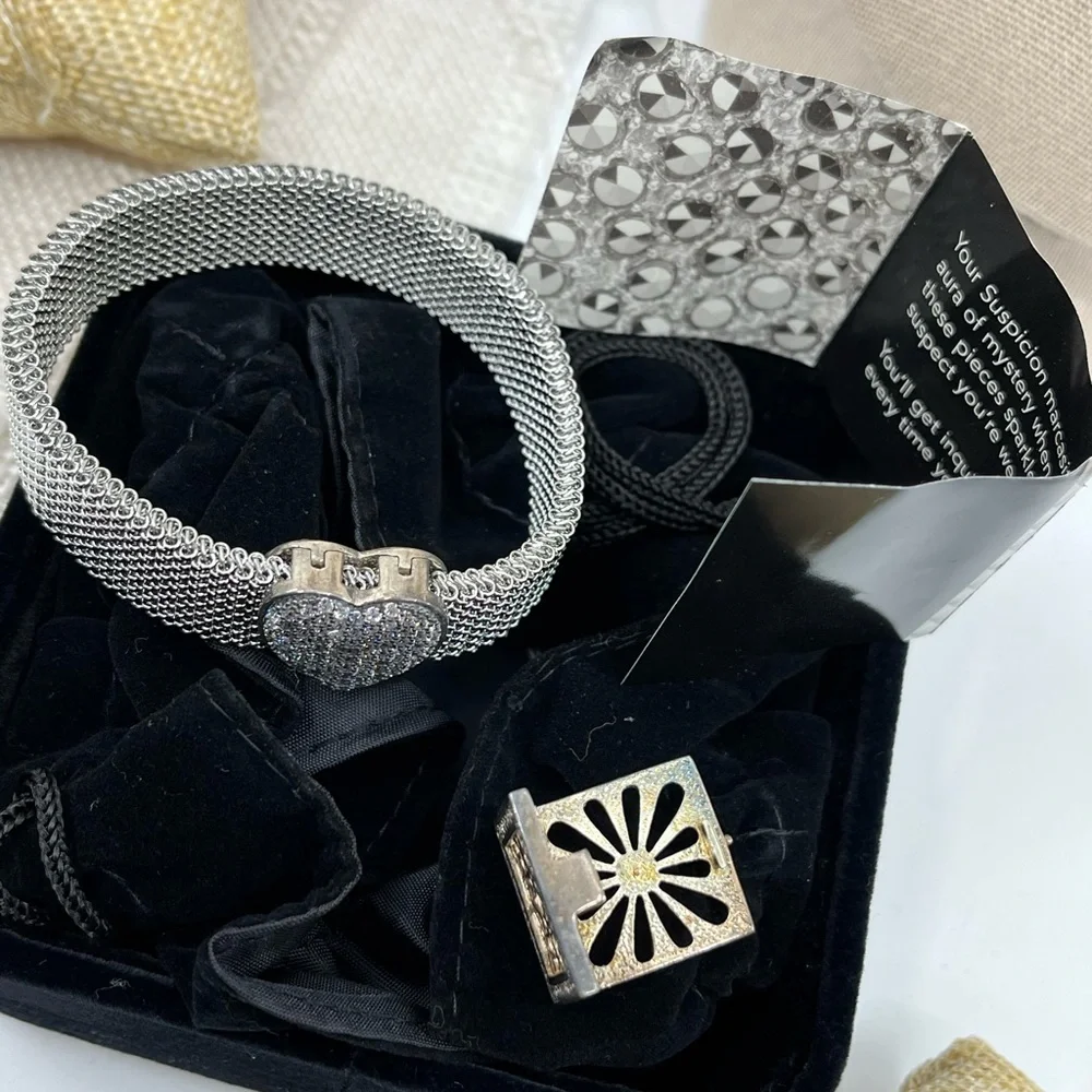 Suspicion QVC Stainless Steel Mesh Bracelet with 925 Interchangeable Ornaments - Picture 10 of 17